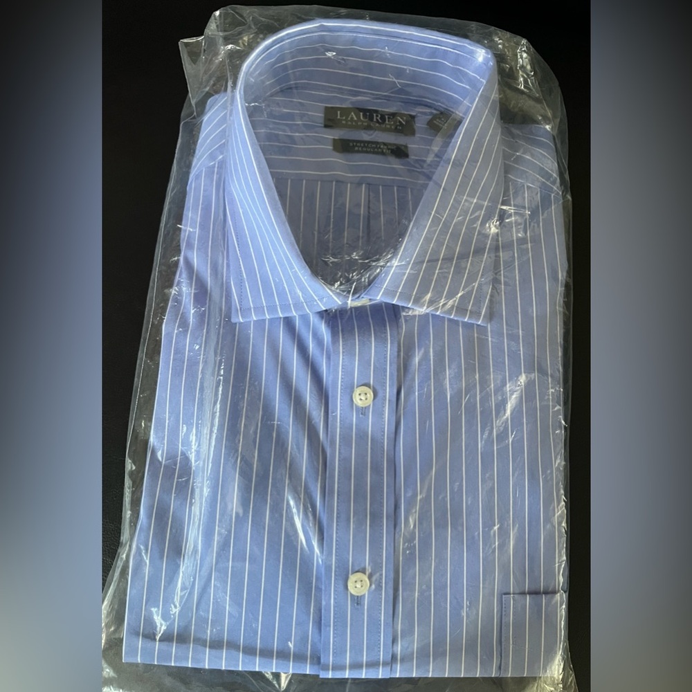 Ralph Lauren Men's Blue Striped long sleeve Shirt